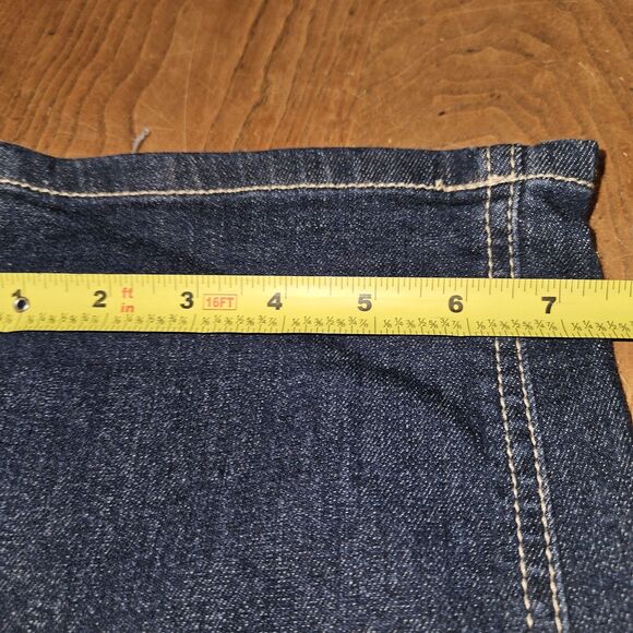 Cato Womens Size 18 Blue Jeans Curvy Stretch Distressed Button Zip Ripped - Picture 6 of 10